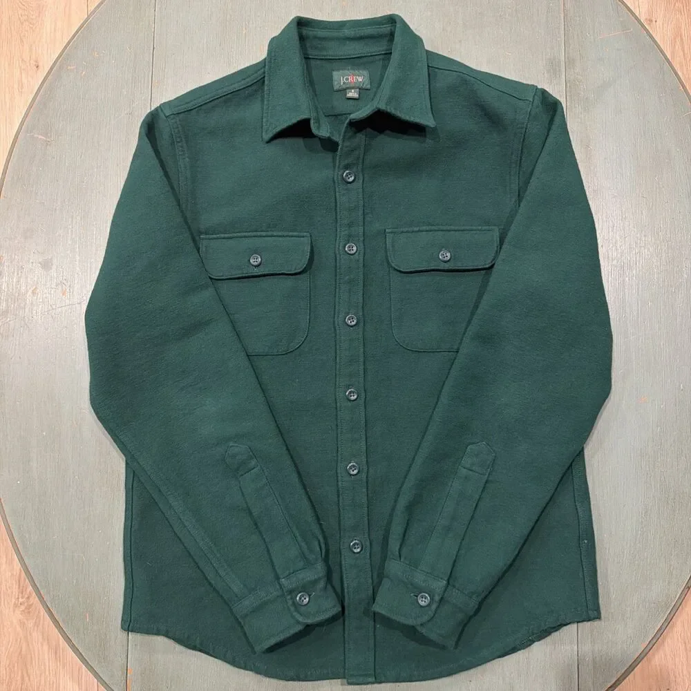 J.Crew BK216 Green Utility Workwear‎ Overshirt Chore Shirt Men’s Small